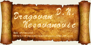 Dragovan Nešovanović vizit kartica